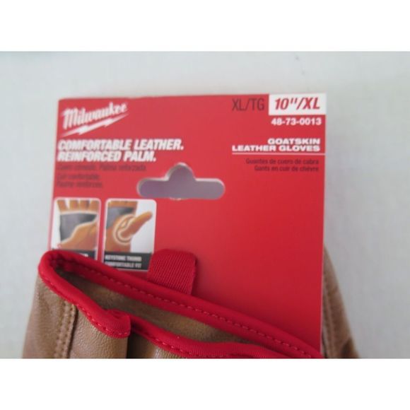 Milwaukee 48-73-0013, 10"/XL Soft Top Grain Goatskin Leather Palm Gloves - Picture 5 of 6